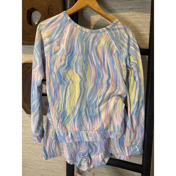 Kikit Lounge Set Long Sleeve Top Shorts Sleepwear Medium - Picture 2 of 6